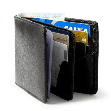 Imagem de Carteira Masculina Grande Em Couro Porta Cartão Cédulas Documentos Moe