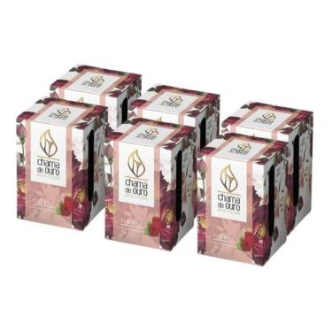 Imagem de Kit 6 Velas Floral Aromáticas Perfumada Vela Decorativa 60g - Chama de