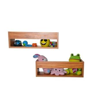 Imagem de Prateleira Reforçada de Parede 2pçs - Safira, Marrom Claro