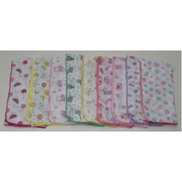 Imagem de 10 Fraldas De Pano Com Acabamento Em Croche - Dugu, Feminino