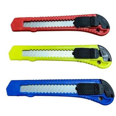 Imagem de Estilete Tradicional Lâmina 18mm Metal Profissional - 15cm - Danti