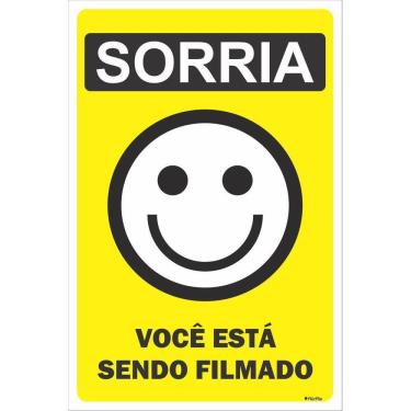 Imagem de Placa Sorria Você Está Sendo Filmado 20X30Cm