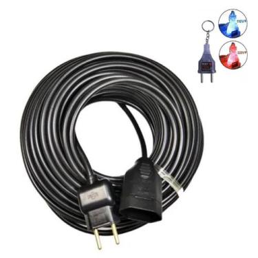 Imagem de Extensão Elétrica 10a/20a Reforçada 20m Pp 2x2,5mm Plug Reto - Margiri