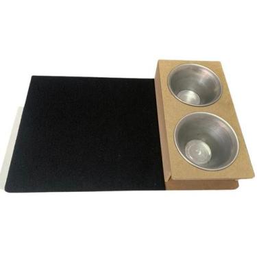 Imagem de Alimentador Fixo De Parede Para Gatos 2 Tigelas 350ml 50x31,5 cm - Fac