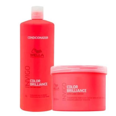 Imagem de Kit Wella Condicionador 1L + Máscara 500ml Invigo Color Brilliance