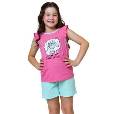 Imagem de Pijama Baby Doll Infantil Verão Conforto Estilo para Dormir - Minhoqué