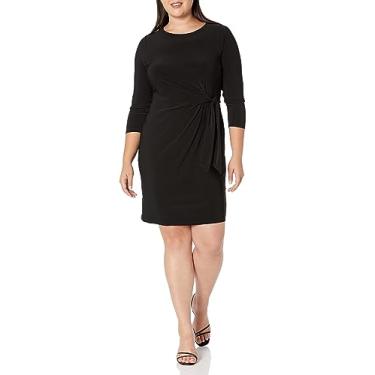 Imagem de Kasper Vestido feminino anis falso, Preto, P