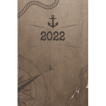 Imagem de Calendar 2022: year planner weekly overview | week start Monday | 6x9" appx A5 compact easy to carry | 2022 | January to December | UK holidays ... | organizer and scheduler for 1 year | nautic
