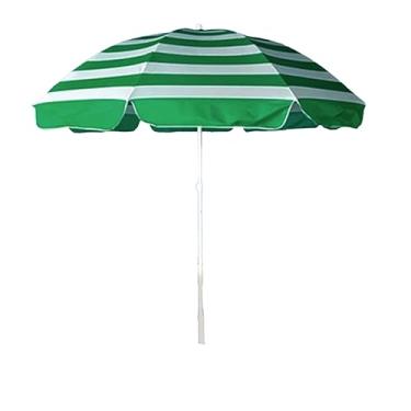 Imagem de Guarda-chuva de jardim Guarda-chuva de pátio listrado Guarda-chuva de praia dobrável automático Grande tenda ao ar livre Comercial Cabo longo Guarda-chuva de publicidade Base preenchível