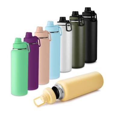 Imagem de Garrafa Térmica 1,2 Litros Aço Inoxidável, Parede Dupla Para Manter Quente Ou Fria, Design Moderno Com Alça Embutida Para Transporte Facilitado, Tampa Vedada Para Não Vazar UTIMAIS+ (Preto)