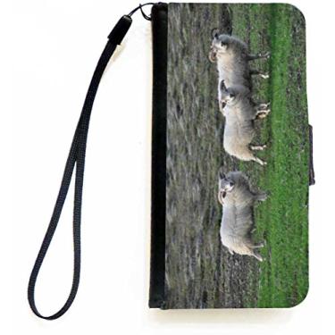 Imagem de Rikki Knight Capa carteira flip Sheep in Field com aba magnética para Apple iPhone 5c