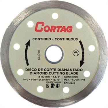 Imagem de Disco Diamantado Cortag Liso 110Mm X 20Mm - 60697