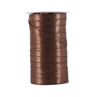 Imagem de Fita de Cetim Trader 07mm N1 com 100 Metros, COR 098 MARRON ESCURO, 10