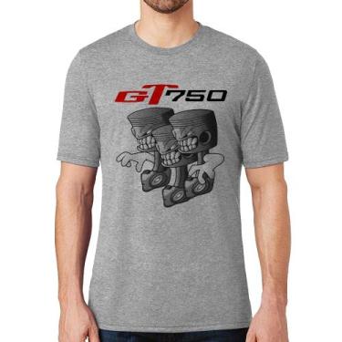 Imagem de Camiseta Moto GT 750 Pistões - Foca na Moda, Cinza, G