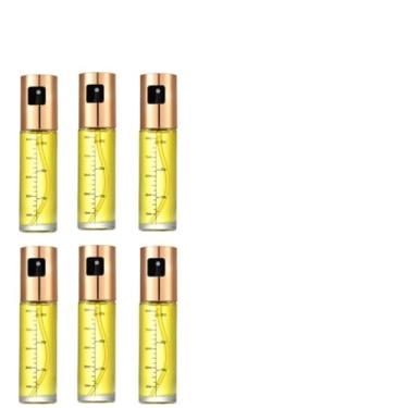 Imagem de Waillynice Pulverizador de óleo de vidro para cozinhar spray de azeitona para salada, churrasco, cozinha, assar, garrafa de vinagre vazia (ouro rosa, 6 peças)