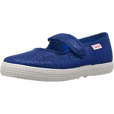 Imagem de Cienta Sapatilha infantil unissex Mary Jane, Azul marino, 18