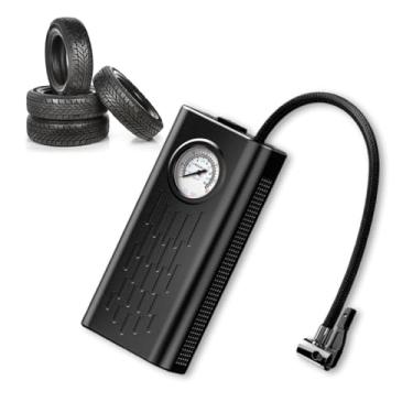 Imagem de Compressor de Ar Portátil para Inflador de Pneus, Material ABS, Inflação Rápida de 120 W, Sem Fio, Display de Pressão Dos Pneus para Carros, Bicicletas, Bolas Com Bateria de íon