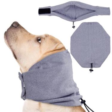 Imagem de QBLEEV Protetores de ouvido para cães, protetores de ouvido com cancelamento de ruído de cachorro, capas de orelha de cachorro para banho, tempestades, fogos de artifício, envoltório de cabeça para