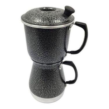 Imagem de Cafeteira Aluminio Extra Forte Cafeteira Econômica Manual Preta Italia
