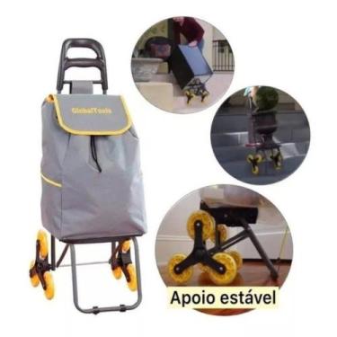Imagem de Carrinho de Carga 3 Rodas 40Kg Sobe Escadas Transporte Fácil Hortifrut