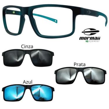 Imagem de Oculos Mormaii Swap 5 6127 K04 Verde Fosco Com 3 Clipons, Cinza, Azul,
