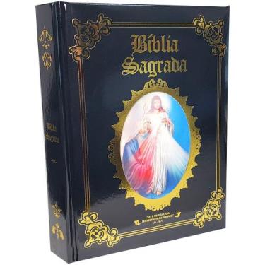 Imagem de Bíblia Sagrada Católica Grande Edição Luxuosa Capa Almofadada Com Letr