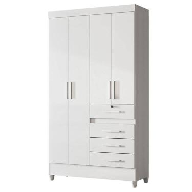 Imagem de Guarda Roupa Infantil Sobral 4 Portas Branco Flex - Moval