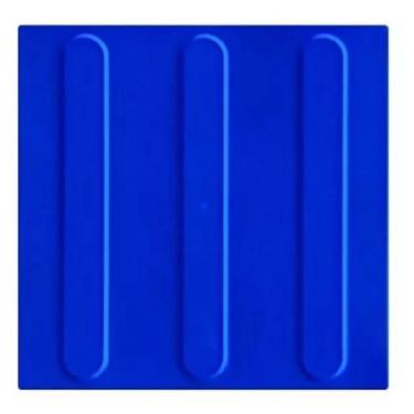 Imagem de Piso Tátil Pvc Direcional Azul 250X250X5Mm 16 Peças 1M²