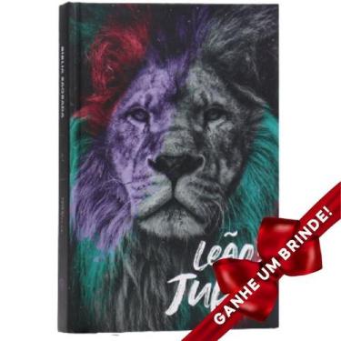 Imagem de Bíblia Sagrada  Leão de Judá  Capa Dura  Letra Média Crianças Infantil