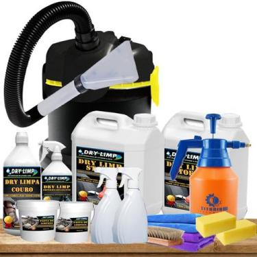 Imagem de Kit Lavagem A Seco De Estofados Sofá Colchão + Aspirador P8 - Dry Limp