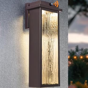 Imagem de VenzBlomia Luminária De Parede Led Para Áreas Externas, Estilo Crepúsculo, De Bronze Polido A Óleo, 16", Grande Luminária Externa Marrom, Arandela Moderna Para Varanda, Luminária De Pátio À Prova D'