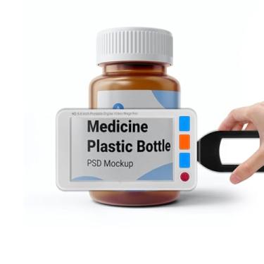 Imagem de RayHong Lupa Digital De 5,0 Polegadas, Auxílio Eletrônico De Leitura Com Zoom De 3X A 48X, Botões Simplificados, Lupa Digital De Vídeo Para Deficientes Visuais, Baixa Visão, Daltonismo E Ambliopia