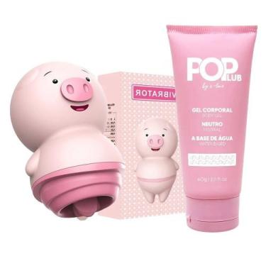 Imagem de Vibrador Sugador Clitóris PORQUINHO Massageador Lubrificante Intimo Fe