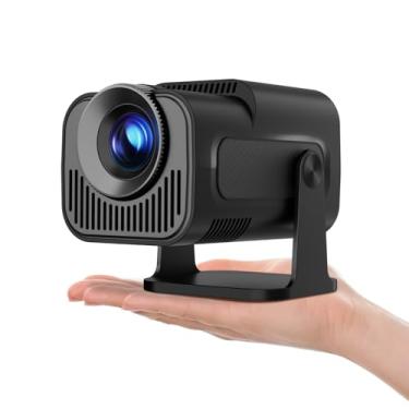 Imagem de HY320 Mini Projetor Portátil Wifi6 BT 5.0, Projetors Inteligente Full HD 720P Android 11, Projetor Externo Suporte 4K com 390 ANSI 10000 Lumens, Projector Rotativo 180° para Celular/Notebook