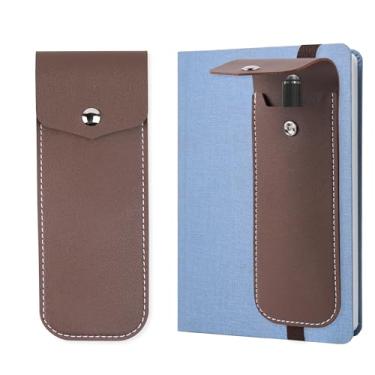 Imagem de Haecsfl Suporte De Caneta Com Elástico Ajustável Para Cadernos, Capa Diários, Porta-Lápis, Acessórios Agenda Bíblica, Estojo Fofo (1-Marrom)