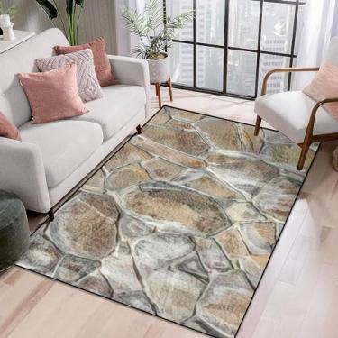 Imagem de Tapete de área textura uma pedra para decoração de fachadas edifícios internos laváveis tapetes de 1,2 x 1,8 m para quarto, cozinha, sala de estar, tapetes antiderrapantes para ambientes externos