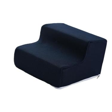 Imagem de WeiLaiKeQi Escada para cães de 2 degraus, leve, antiderrapante, para cama de escalada de gatinhos, escada para animais de estimação para cães mais velhos, Azul Escuro