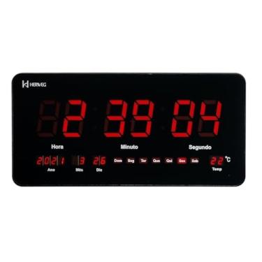 Imagem de Relógio de Parede Digital Preto