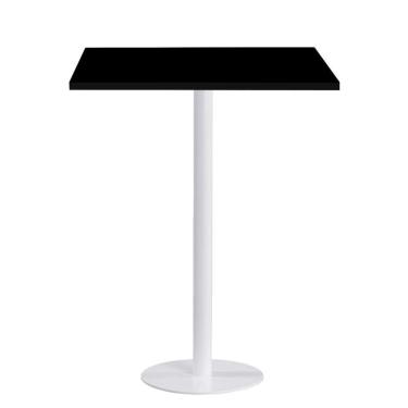 Imagem de Mesa Pisa Beta Bistrô Fratini 107,50cm (a) Disco Redondo Branco Tampo Mdp Quadrado Branco 60cm( L)
