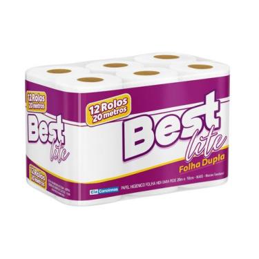 Imagem de Papel Higênico Best Lite Folha Dupla Com 12 Rolos