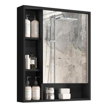 Imagem de Armário Espelheira Suspenso Aéreo Para Banheiro Nichos Olímpia - LOJAS