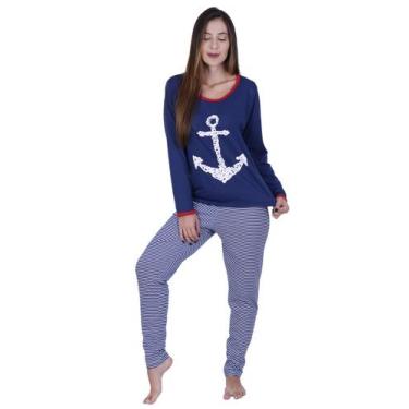 Imagem de Pijama Longo Estampado - c9 BICHINHO LONGO - By Tina Modas, Âncora, GG
