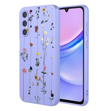 Imagem de KOARWVC Capa de celular para Galaxy M55, capa para Samsung M55 SM-M556, design bonito com estampa de flor, fina, protetora, macia, amortecedora, TPU (poliuretano termoplástico) macio para Samsung