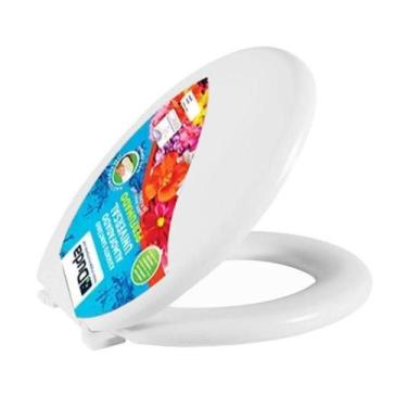 Imagem de Assento Almofadado Perfumado Oval Branco Tampa Para Vasouniv - Duda