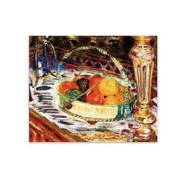 Imagem de Arte de parede de pinturas famosas - cesta de frutas - impressão em tela - reproduções em tela - imagens para decoração de parede de sala de estar 80 x 96 cm 31 x 14,7 polegadas apenas tela