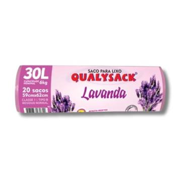 Imagem de Saco de Lixo 30L Perfumado Lavanda 20 Unidades Anti-Odor e Repelente de Insetos Cozinha e Banheiro (3)