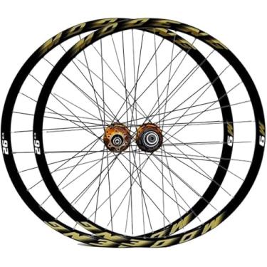 Imagem de Conjunto De Rodas Para Mountain Bike 26 27.5 29 Ih Mtb Wheelset Freio A Disco De Liberação Rápida 32h Aro Rodas Traseiras Dianteiras Para 8/9/10/11 Velocidades