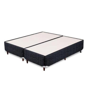 Imagem de Base Cama Box Queen Orthocrin Fit Black 158x198x24 Bipartido