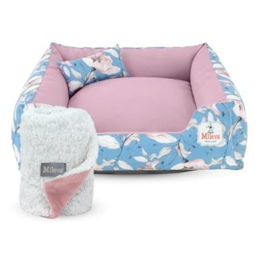 Imagem de Cama Pet Oxford + Coberdrom dupla face 03 Peças - Coleção Jardine - Basic 3 (60x60 cm, Camponesa)