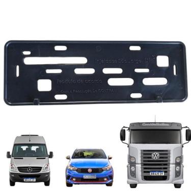 Imagem de Suporte protetor moldura para placa mercosul todos veiculos - F.CONFUO